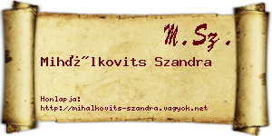 Mihálkovits Szandra névjegykártya